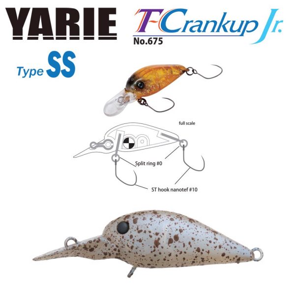 Yarie T-Crankup Jr 675 Type SS 2,8cm 2,1gr C22 Tana Kleur Wobbler