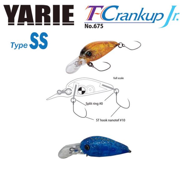 Yarie T-Crankup Jr 675 Type SS 2,8cm 2,1gr C32 IT Blue Wobbler