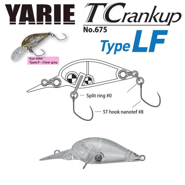 Yarie T-Crankup 675 Type LF 3,5cm 2,6gr C1 Heldere Wobbler