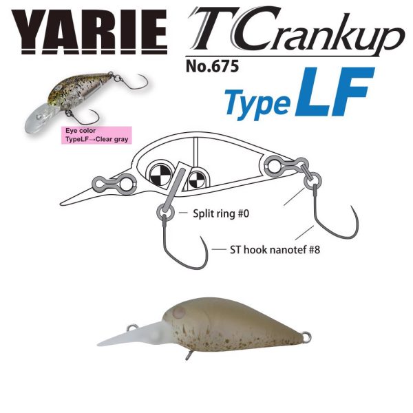 Yarie T-Crankup 675 Type LF 3,5cm 2,6gr C3 Akayari Wobbler