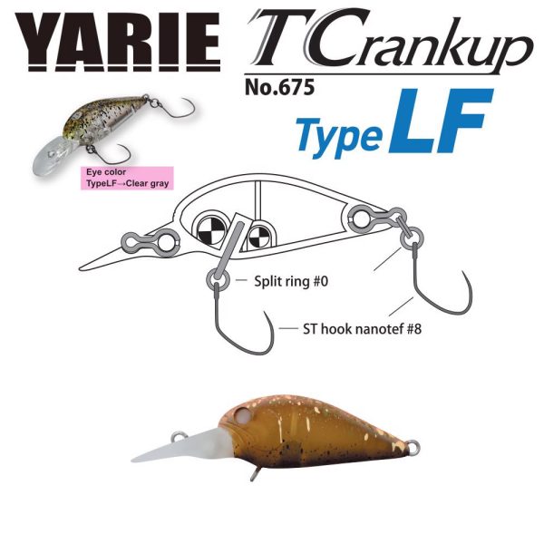 Yarie T-Crankup 675 Type LF 3,5cm 2,6gr C5 Mastupelle Wobbler