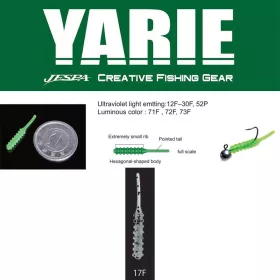   Yarie Amibaits 691 2,3cm 17F Clear Pepper Rubberen Kunstaas 14st
