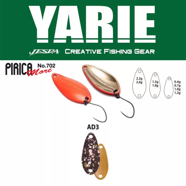 Yarie 702 Pirica More 1,0gr AD3 Sako Pellet Lepelblinker