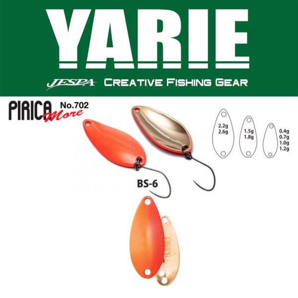 Yarie 702 Pirica More 2,2gr BS-6 Candy Orange Lepel Spinner