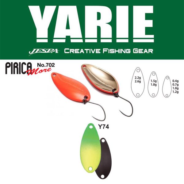 Yarie 702 Pirica More 2,6gr Y74 Green/Lemon Lepelvisser