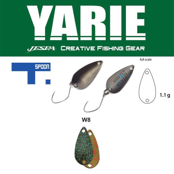 Yarie 706 T-Spoon 1,1gr W8 Iwadatami Lepel kunstaas