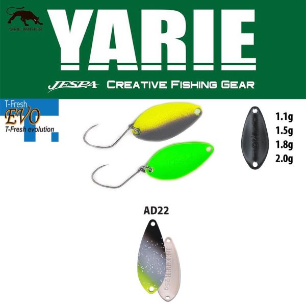 Yarie 710T T-Fresh Evo 1,8gr AD22 Saber Silver Lepelplug
