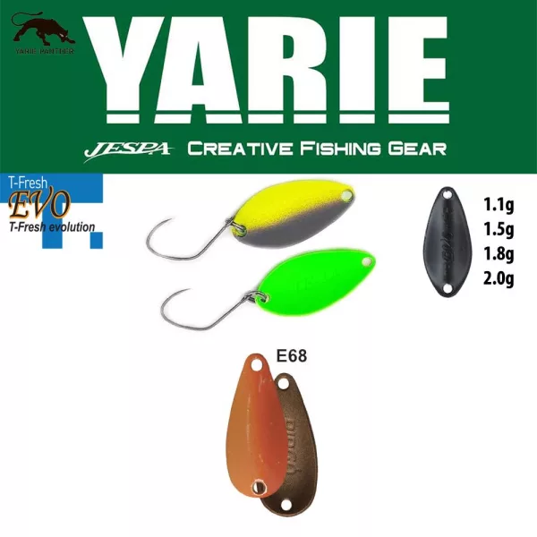 Yarie 710T T-Fresh Evo 2,0gr E68 Caramel Gold Lepel kunstaas