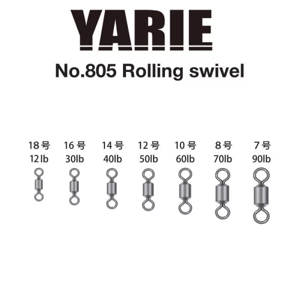 Yarie 805 Rolling Swivel Black 40lb 14 Wartel 18st