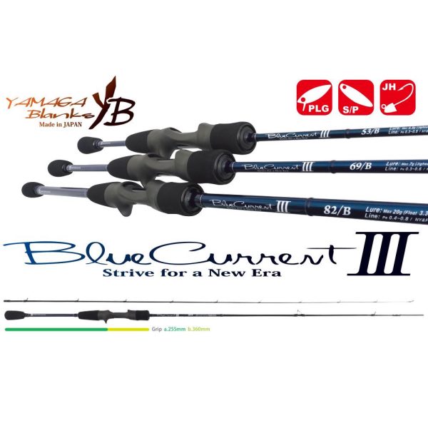 Yamaga Blanks Blue Current III 69/B Baitcast 2,07m 0,8-7gr 2-delige Spinhengel
