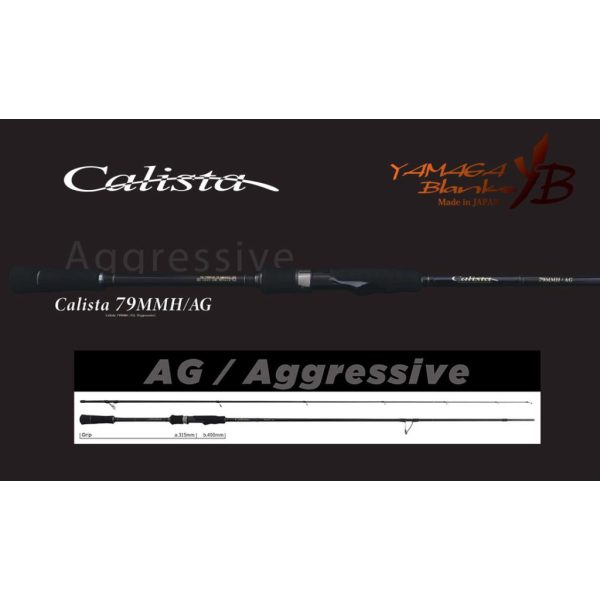 Yamaga Blanks Calista 79MMH/AG 2,38m 35gr 2-delige Spinhengel
