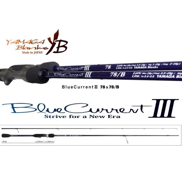 Yamaga Blanks Blue Current III 78 2,42m 2-15gr 2-delige Spinhengel