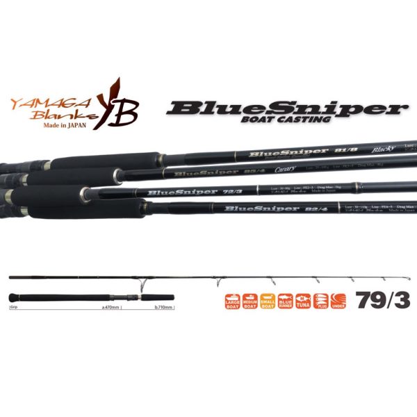 Yamaga Blanks Blauwe Sniper 79/3 2,36m 30-70gr 2-Delige Spinning Hengel