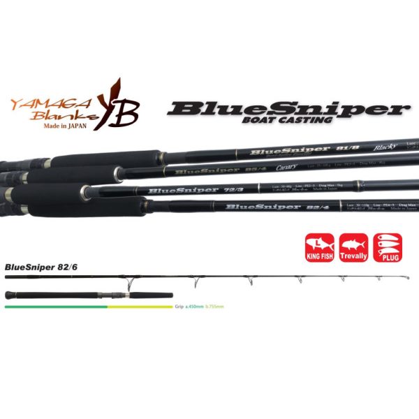 Yamaga Blanks Blue Sniper 82/6 2,50m 50-150gr 2-delige Spinhengel