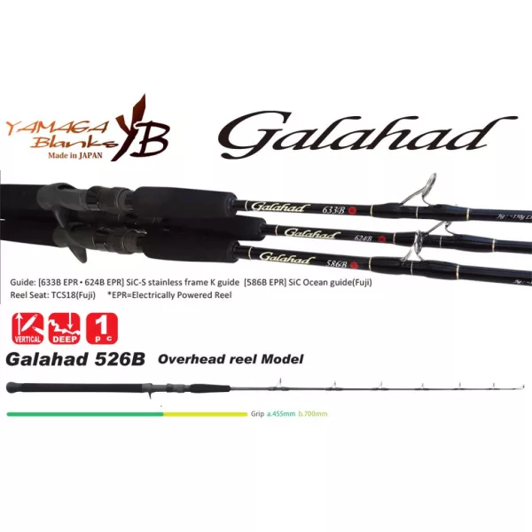 Yamaga Blanks Galahad 526B Bait Cast 1,58m 350gr 1-Delige Spinhengel