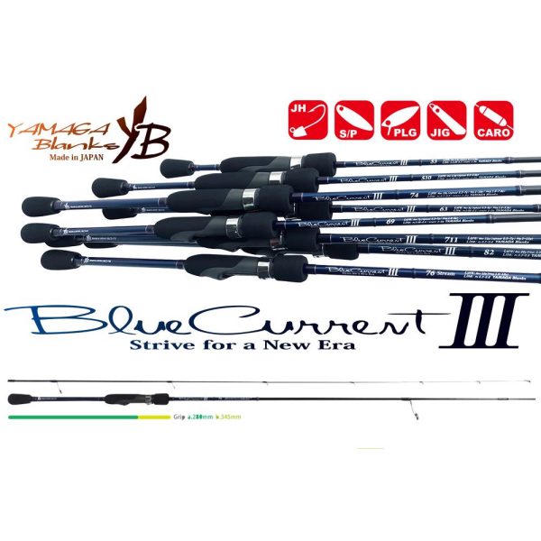 Yamaga Blanks Blue Current III 74 2,23m 1-10gr 2-delige Spinhengel