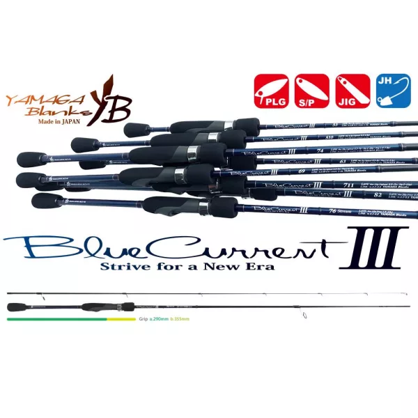 Yamaga Blanks Blue Current III 76Stream 2,29m 1,6-12gr 2-delige Spinhengel